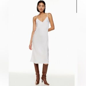 Aritzia Wilfred Only Slip Satin Midi Dress